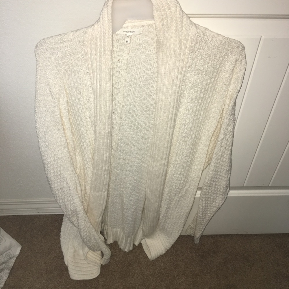 White cardigan